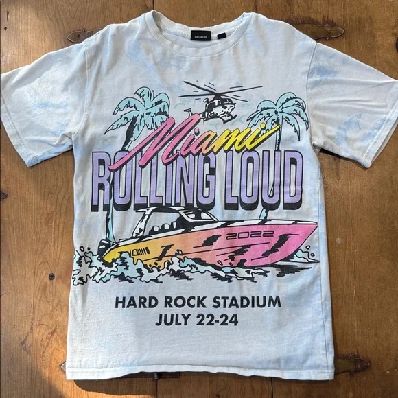 Miami Rolling Loud Graphic T-Shirt size medium - Picture 2 of 6